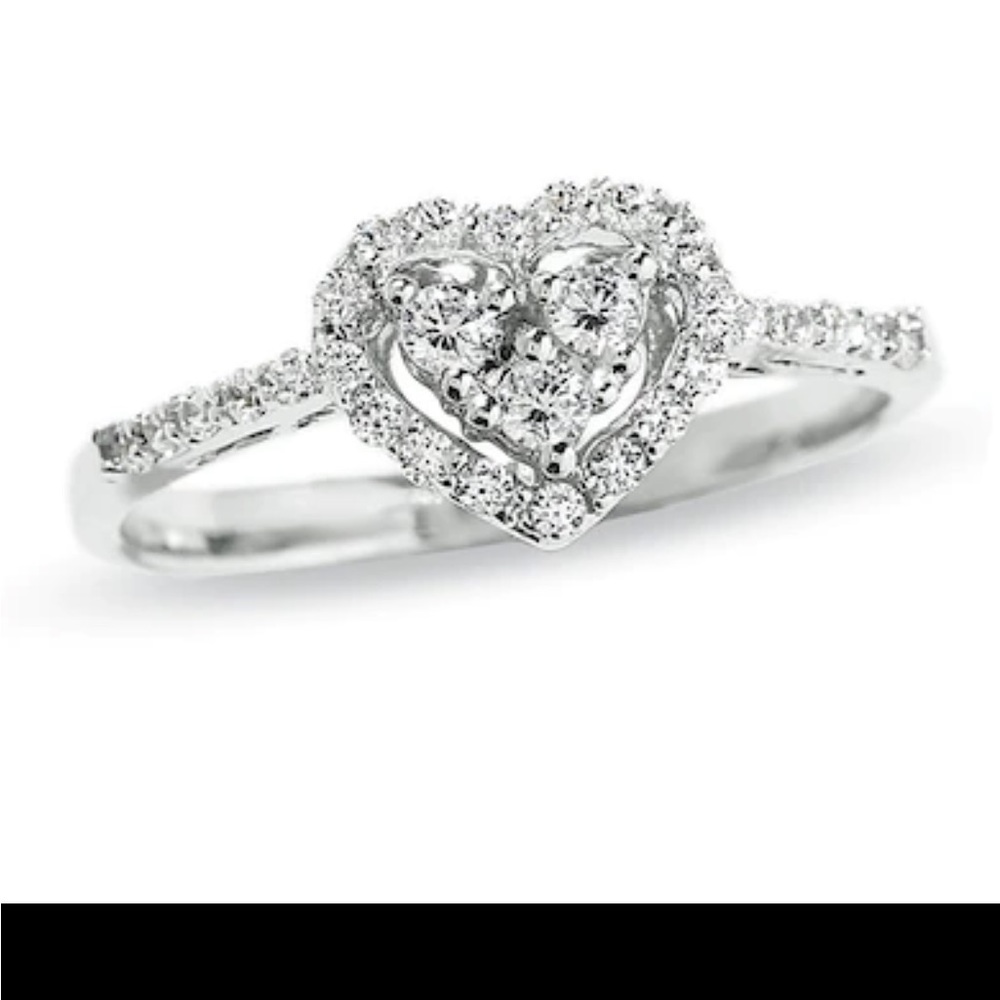 Taking best offers! 1/3 CT. T.W. HeartShaped Diamond Ring in 10K White Gold